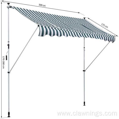 Free Standing Sides Balcony Retractable Awning